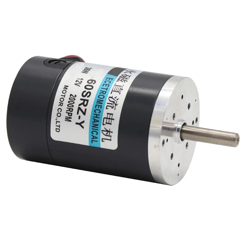 

36W 60SRZ DC Motor 12V 24V High Speed 2000/3000/5000RPM Permanent Magnet PWM Adjustable Speed Reversible Low Noise 12 V Volt