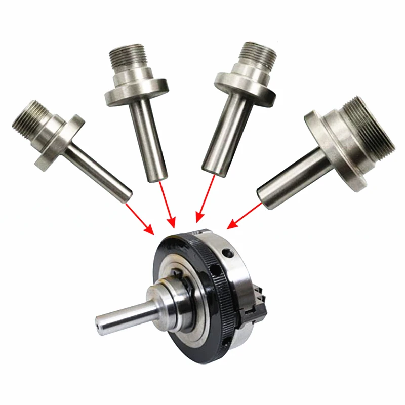 Tornio per legno autocentrante manuale Chuck 3 ganasce 4 ganasce 50 65mm tornio per legno Chuck biella per tornio per legno in metallo fai-da-te