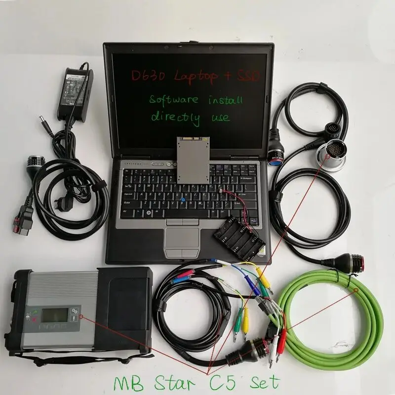 Diagnostic Tool MB STAR C5 SD Connect 2026.09V Software HDD X-ntry Laptop D630 Computer Auto Scan for Mercedes Car