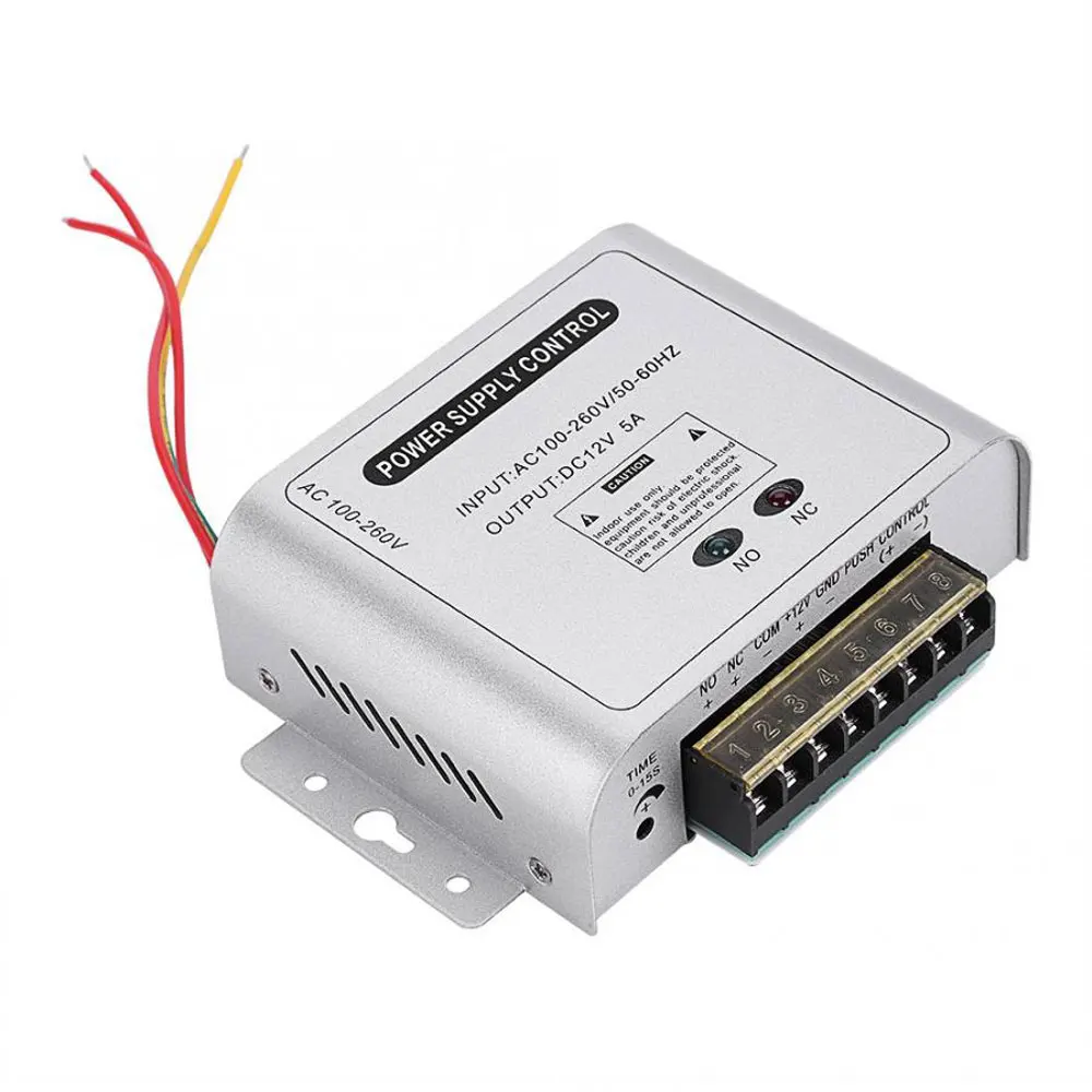 Imagem -03 - Tensão Larga 100 Voltage 260v da Fonte de Alimentação do Controle de Acesso em 12v 5a para Fora Nenhum nc Fechamento Apoio Mais Remoto Usado Impressão Digital Controle de Acesso