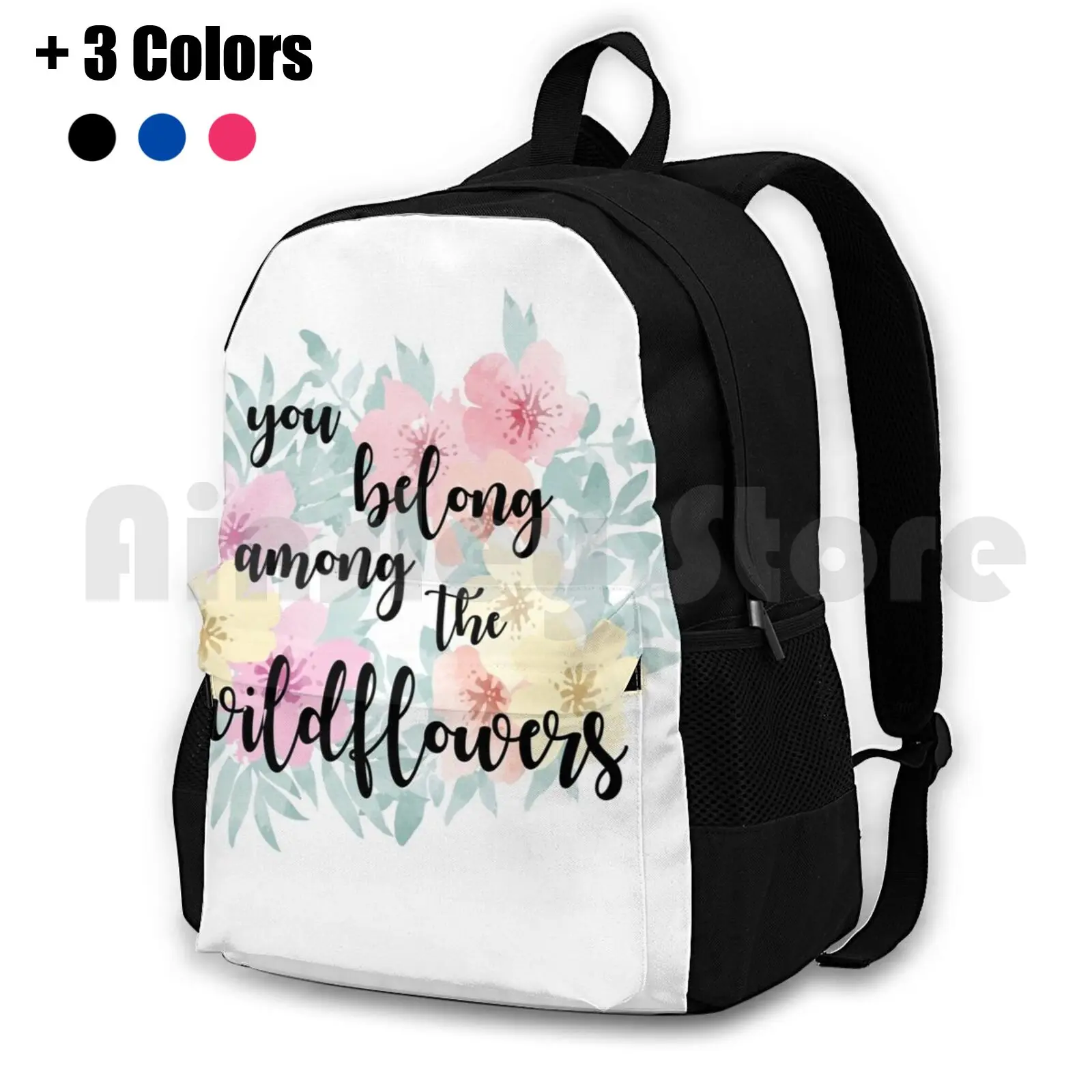 You Belong Among The Wildflowers Outdoor Hiking Backpack Waterproof Camping Travel You Belong Among Wildflowers Miley Cyrus Tom