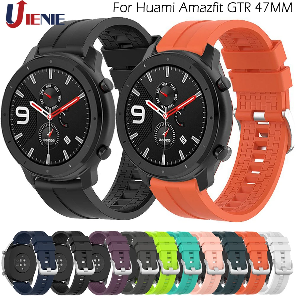 22mm Silicone Bracelet Strap for Amazfit GTR 47MM/gtr 2 Band for Xiaomi Huami Pace/Stratos 2 2s Sport Smart Watchband Correa