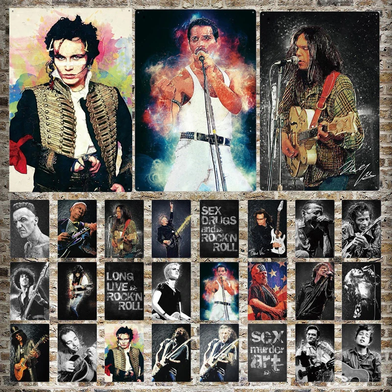 Классический жестяной постер известной музыки рок-группы певицы, винтажный жестяной знак, декор для бара, кафе, мужская пещера, металлическая табличка