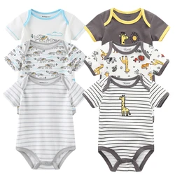 3pcs Baby Clothes Baby Rompers Cotton Infant short Sleeve Jumpsuits Boy Girl Summer Baby clothing set