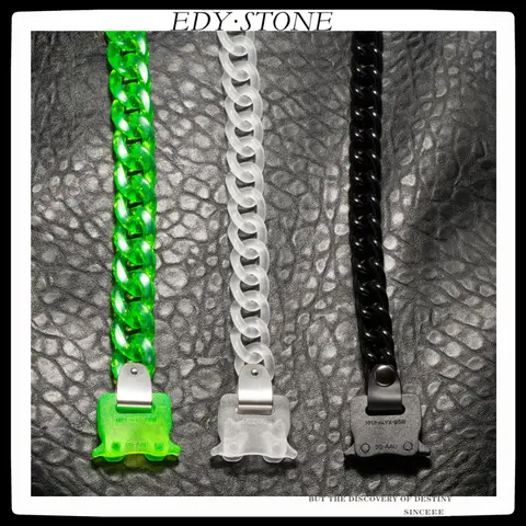 EDY 21SS 힙합 펑크 1017 ALYX 9SM 롤러 코스터 트랙 ALYX PVC 편지 로고 버클 팔찌 남성 여성 소녀 쥬얼리 Best5 EDY 21SS 힙합 펑크 1017 ALYX 9SM 롤러 코스터 트랙 ALYX PVC 편지 로고 버클 팔찌 남성 여성 소녀 쥬얼리 Best5