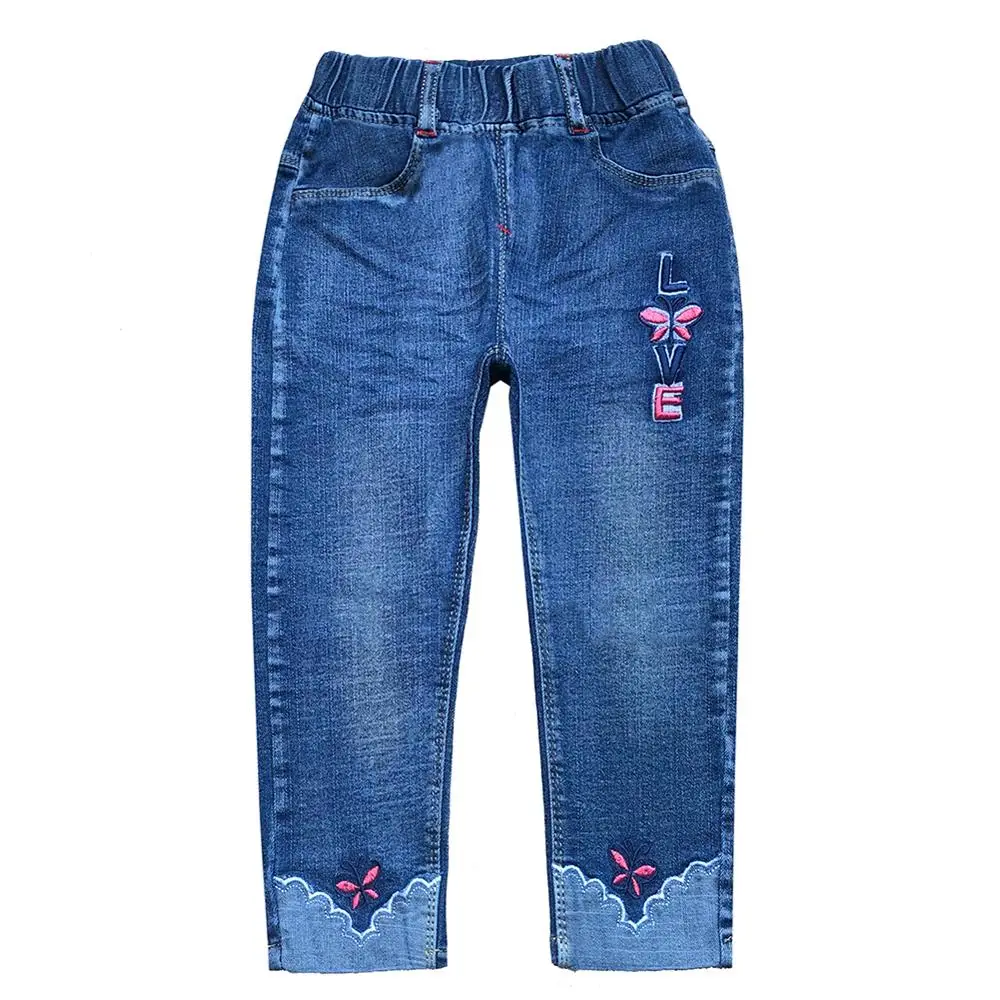 2-6 Jahre Frühling Herbst Kinder Jeans Mädchen bestickte Jeans für Kinder Mädchen Cowboy Hosen Hosen