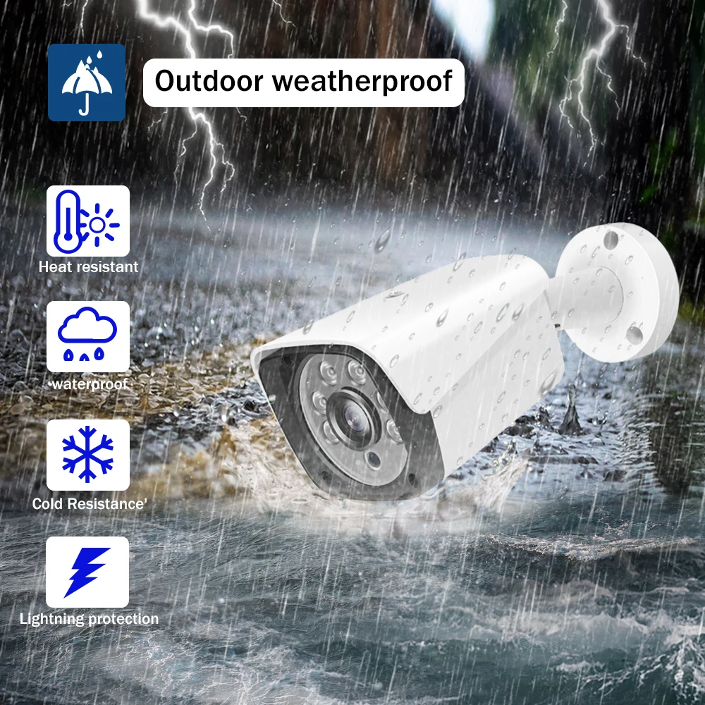 Cámara de seguridad para el hogar, dispositivo de vigilancia con cable de alta definición, 4K, 8MP, AHD, 5MP, visión nocturna infrarroja, BNC, CCTV,