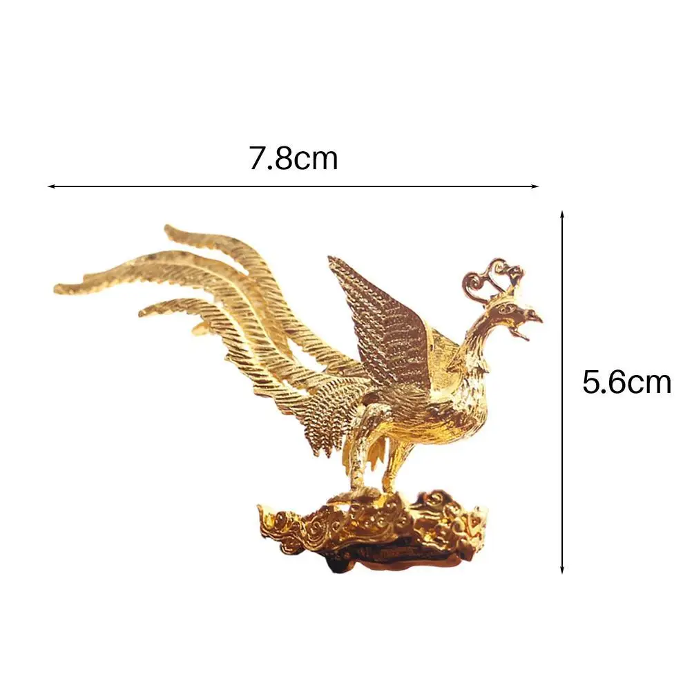 Antique Gold Phoenix Incense Burner Incense Stick Holder Zinc Alloy Aromatherapy Furnace Home Decor