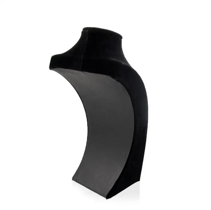 Classic Necklace Stand Jewelry Necklace Pendants Holder Neck Bust Showcase Black Model Mannequin Display Jewelry Organizer Shelf