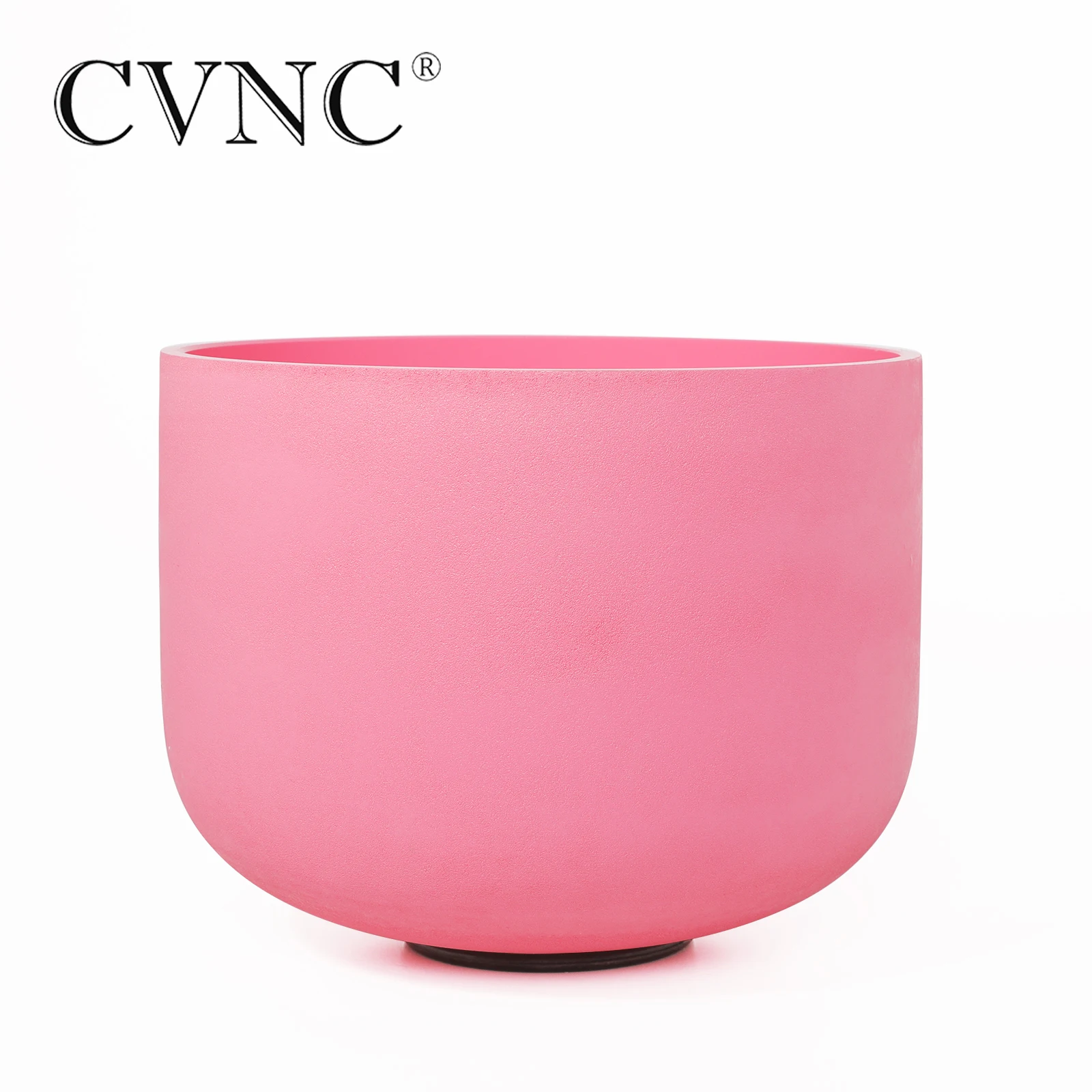 

CVNC 8 Inch 432Hz Chakra Pink Frosted Quartz Crystal Singing Bowl C/D/E/F/G/A/B Note for Meditation Sound Healing with mallet