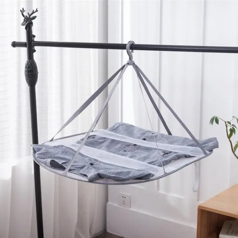 Home Dryer Drying Rack Folding Hanging Clothes Laundry Basket Dryer Sweater Cloth Net Dry Rack Mesh Hanger