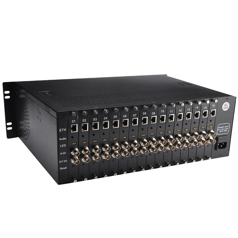 OTV-16HDS HD H265 H264 16 canais SDI IPTV Codificador de streaming de vídeo SRT HLS UDP RTMP para Facebook Youtube