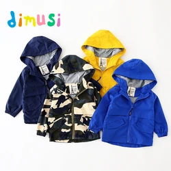 DIMUSI Otoño Invierno niños cazadora niños ropa de abrigo Casual rompevientos abrigos con capucha ropa 8Y