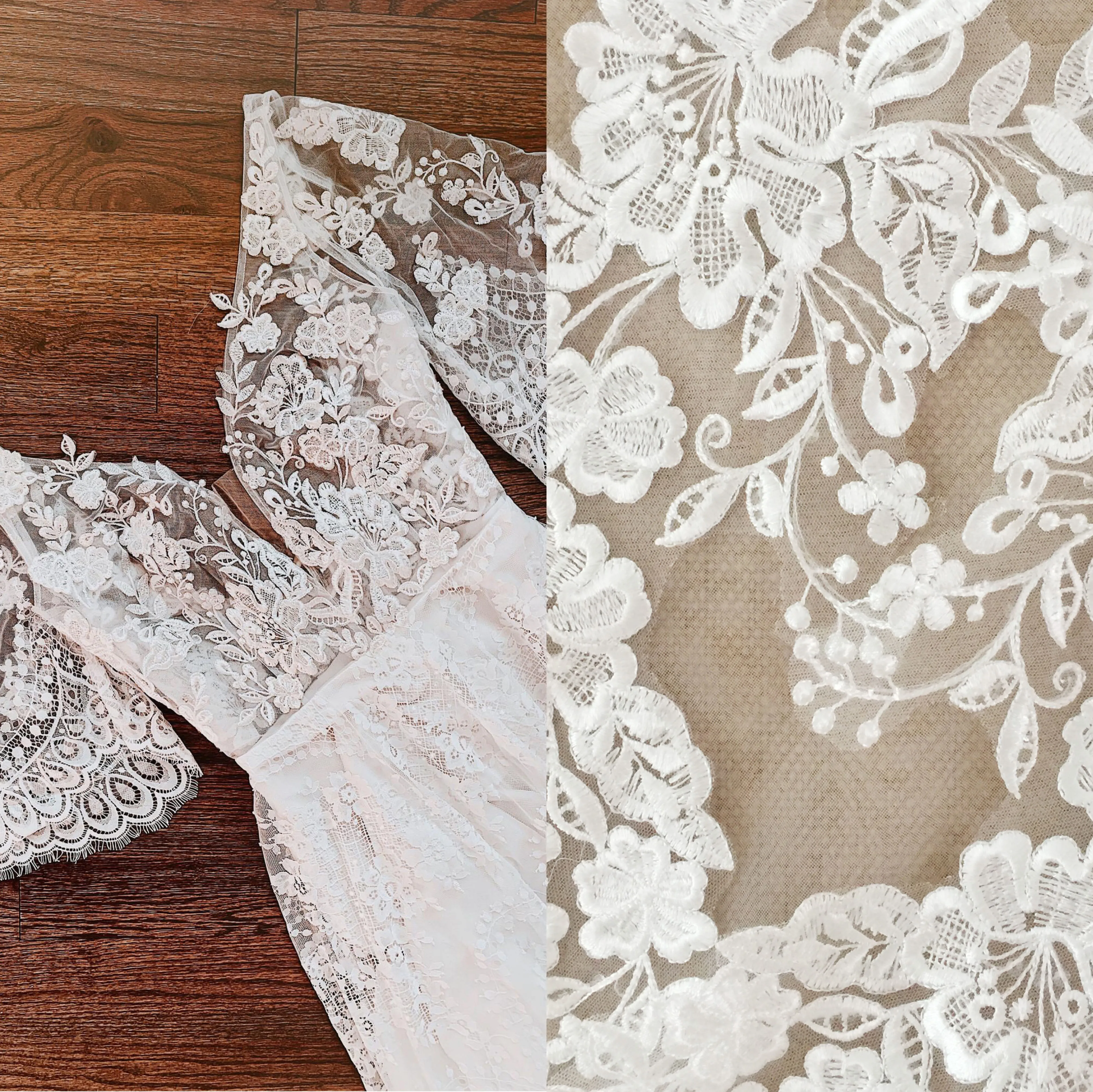 

10 Pairs Clear Sequin Floral Embroidery Lace Applique for Wedding Gown Sleeves, Bridal Veils Lace Pacth Flower 33 x 21 cm