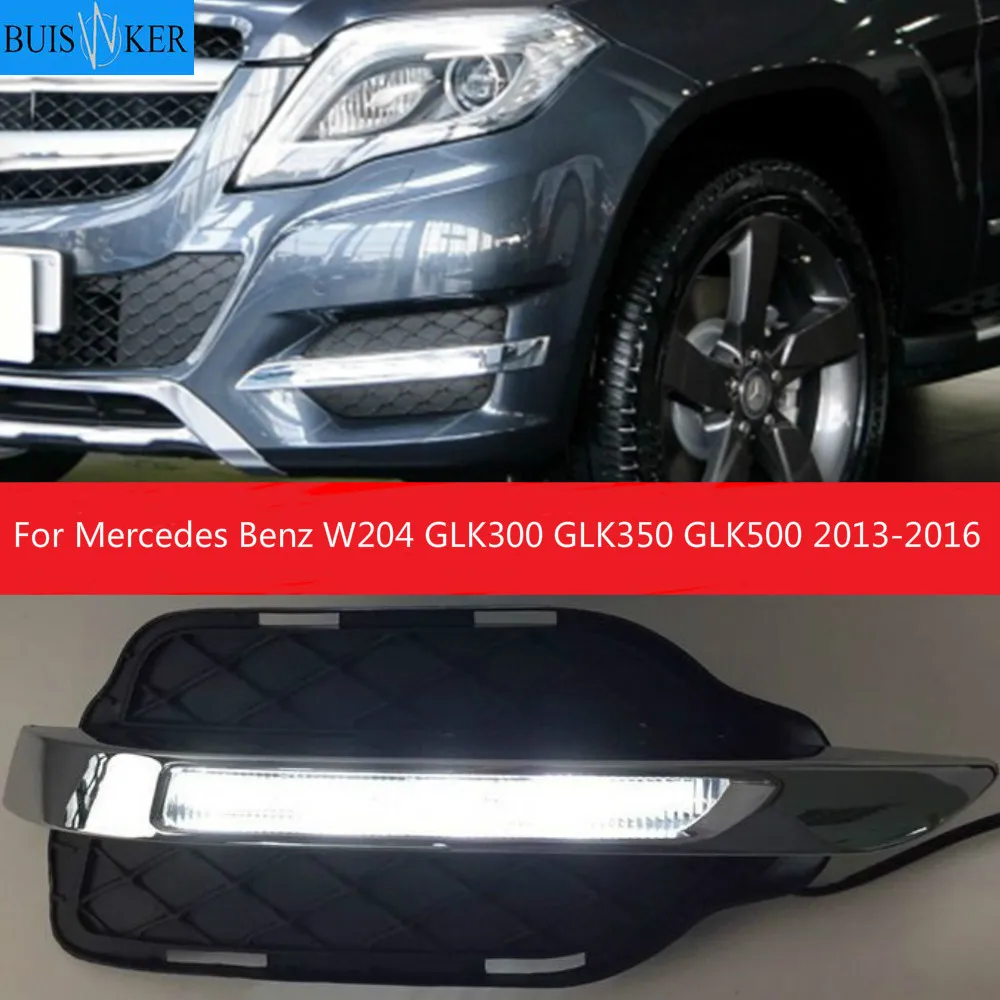 

1 set 12v ABS LED DRL Daytime Running Lights For Mercedes Benz W204 GLK300 GLK350 GLK500 2013 2014 2015 2016