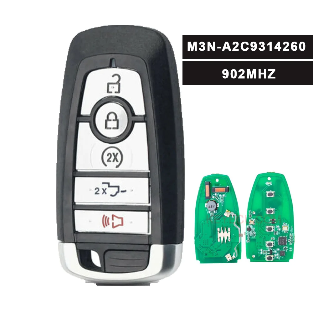 KEYECU M3N-A2C93142300 315/434/868/902 Smart Remote Key for Ford Edge Explorer Expedition Fusion Mondeo F150