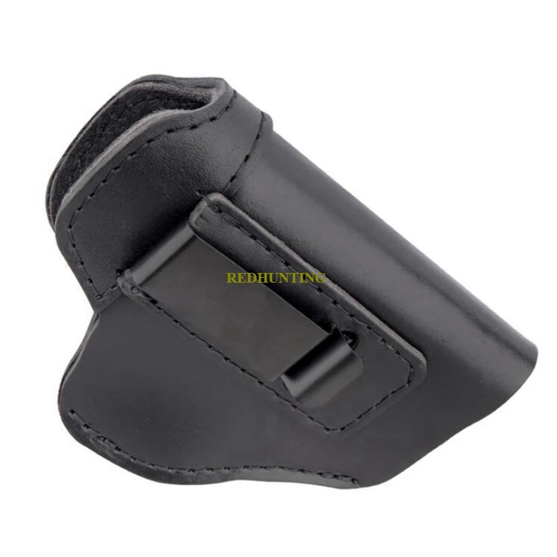 IWB Leather Gun Holster for Concealed Carry Compatible with Glock 19/43X XDS/Hellcat Taurus G2C/G3C/GX4 S&W M&P