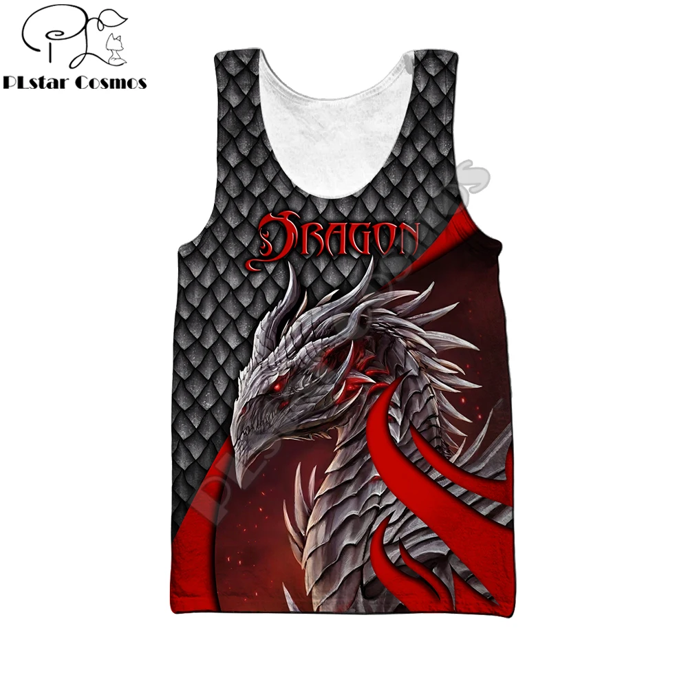 Beautiful Fire Dragon 3D All Over Printed Mens Vest Fashion Sleeveless T-shirt summer streetwear Cool Unisex Tank Tops BX45