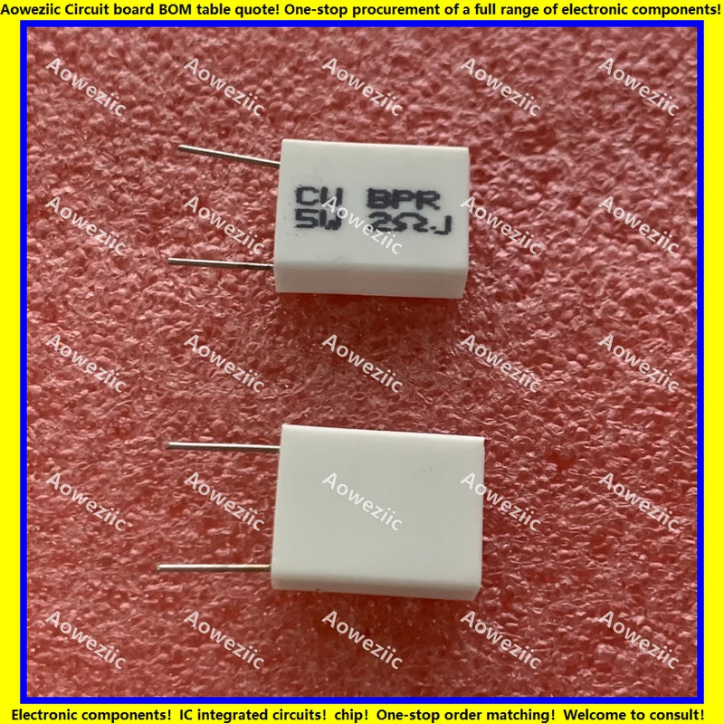 

10Pcs/Lot 5W2RJ Inductionless Cement Resistor 5W2ohm 5W2ΩJ 5W2R Ceramic Resistance Precision ±5% Non-Inductive Resistor P=10MM