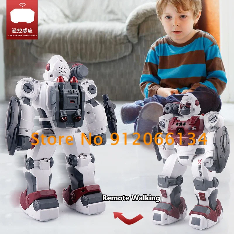 Simulation Spray Smart Programming Radio Control Robot Auto Demo Dual Walking Mode Cool Lighting Touch Sensing RC Toys For Kids