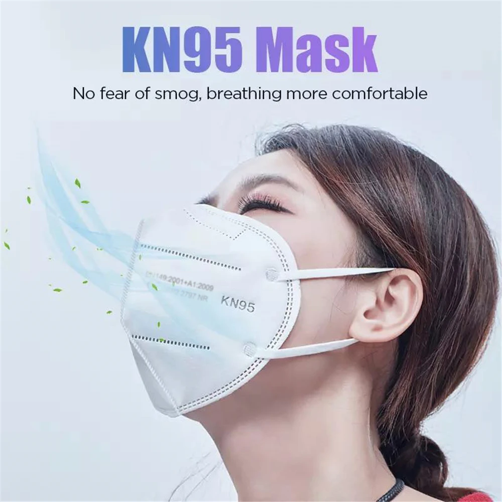 1-100PC FFP2 Mask CE Approved Protective Mask 5 Layer 95% Filter Respirator ffp2mask Disposable Masks mascarilla fpp2 homologada