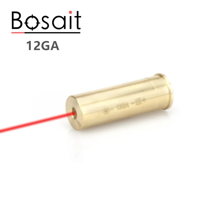 12GA Laser Bore Sight Battery inclusa 12G Red Laser collimatore 12Gauge Boresighter