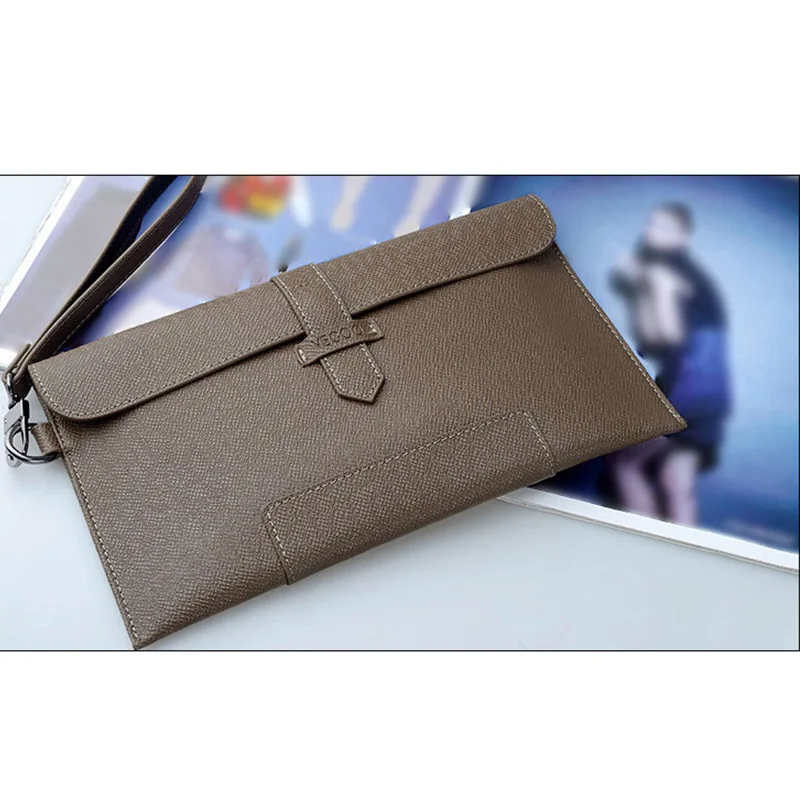 1Set DIY Kraft Paper Template New Fashion Upscale Men\'s clutch Leather Craft Pattern DIY Stencil Sewing Pattern 27.5cm*16cm