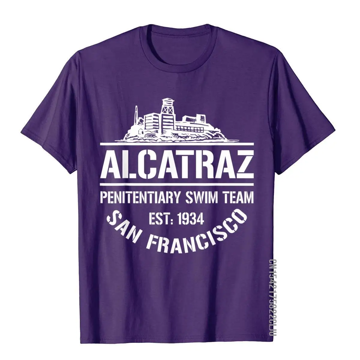 Alcatraz Penitentiary Swim Team San Francisco T-Shirt Family Tops Shirts For Men Cotton Top T-Shirts Casual Cheap