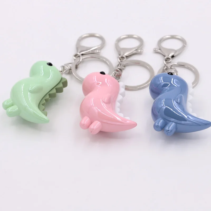 VONNOR porte-clés mignon dinosaure de dessin animé accessoires de haute qualité pendentif Animal en acrylique porte-clés anneau bijoux cadeaux