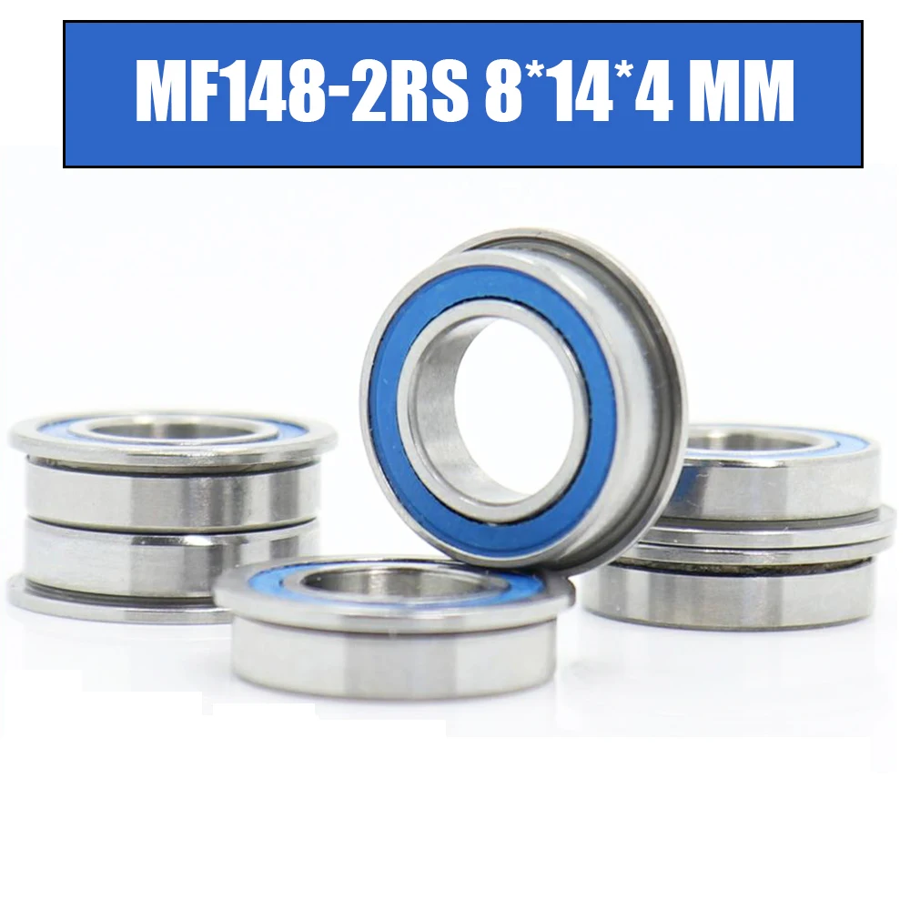 FUSHI MF148 2RS Bearings Blue Sealed 8x14x4 mm , ABEC-3 MF148RS Ball Bearing Parts For Hobby RC Car Truck , Pick of 6 Pcs