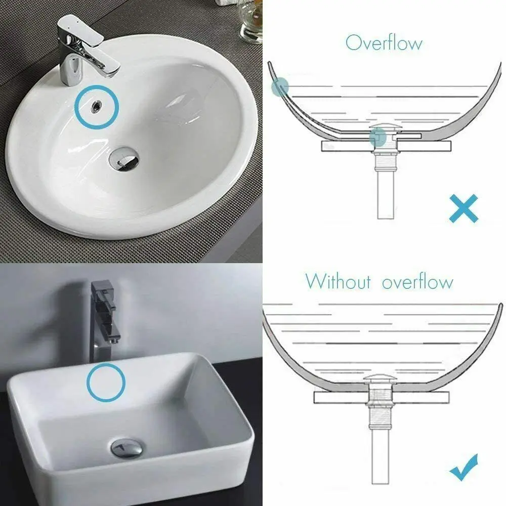 Brass Pop Up Sink Drain Stopper without Overflow Push and Seal for Bathroom Basin