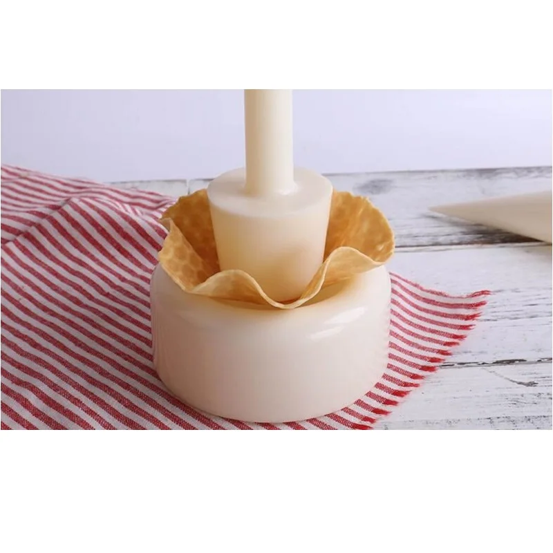 Commercial Crispy Waffle Cone Mold Flower Basket Shape Ice Cream Bowl Forming Tool For Ice Cream Waffle Cup Model Egg Roll Mould