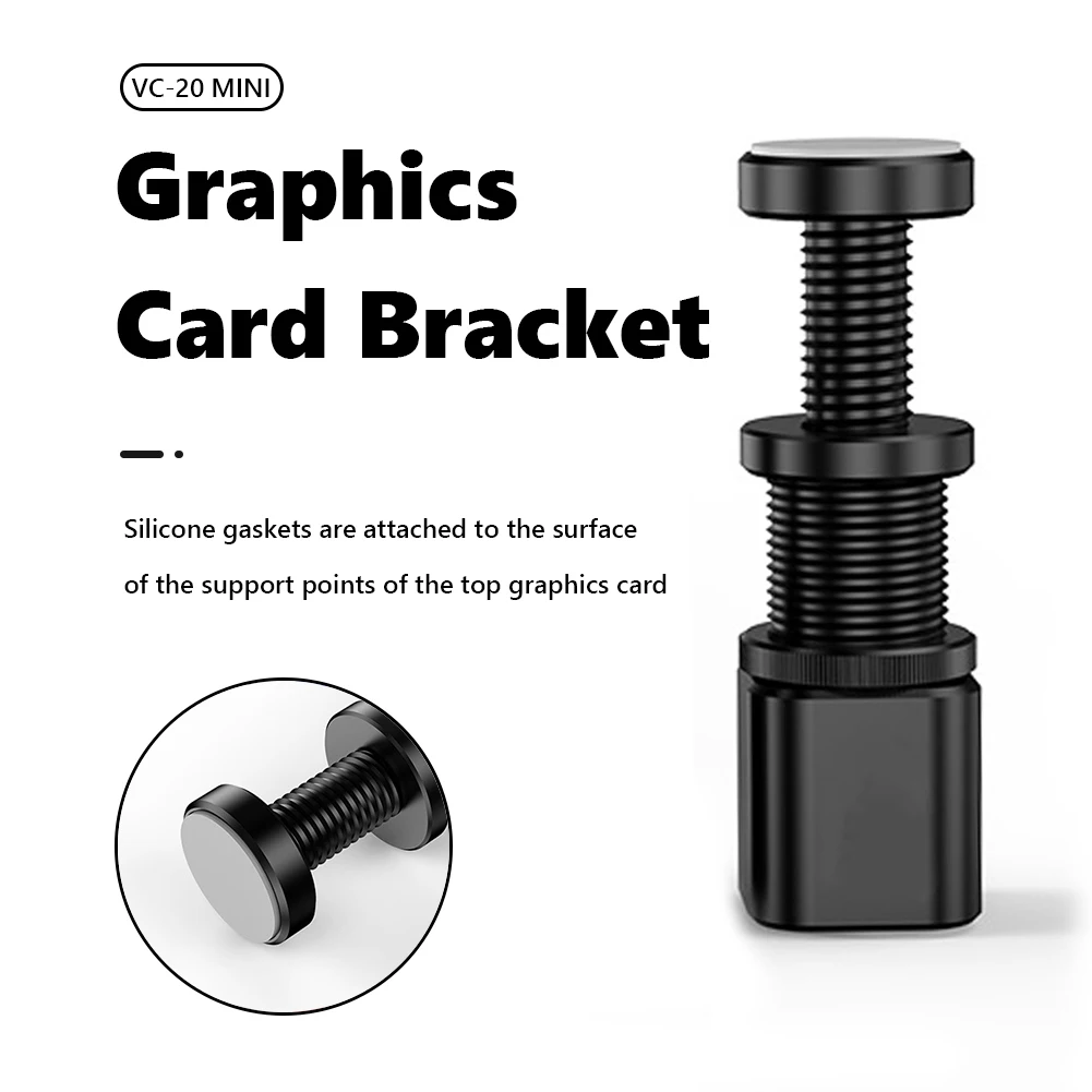 

Screw Bracket Graphics Card Stand Cooling Support Frame Aluminum-magnesium GraphicsCard Telescopic Rotating Bracket for ITX MATX