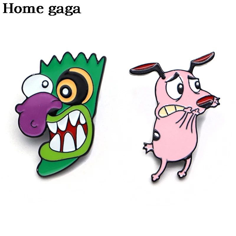 DB072 Homegaga Funny Animal Cartoon Pins Metal Brooches Enamel Pin Badge Hat Backpack Accessories Jewelry Gift for Kids