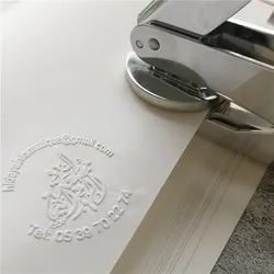 New Design Your Own embossing Custom Picture Logo Letter Personalized Embosser Stamp for wedding name date initials