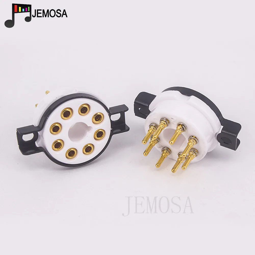 EIZZ Ceramic 8Pin Tube Socket For KT88 EL34 5AR4 6L6 6CA7 6SL7 6SN7 Vacuum Tube HIFI Audio Vintage Amplifier
