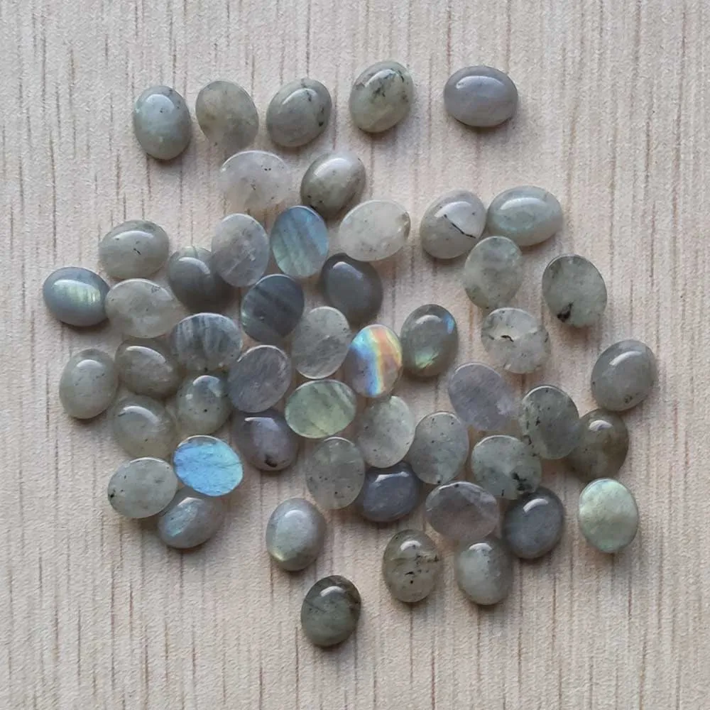 

Fashion natural labradorite stone good quality Oval CABOCHON 8x10mm beads for jewelry making wholesale 50pcs/lot free shipping