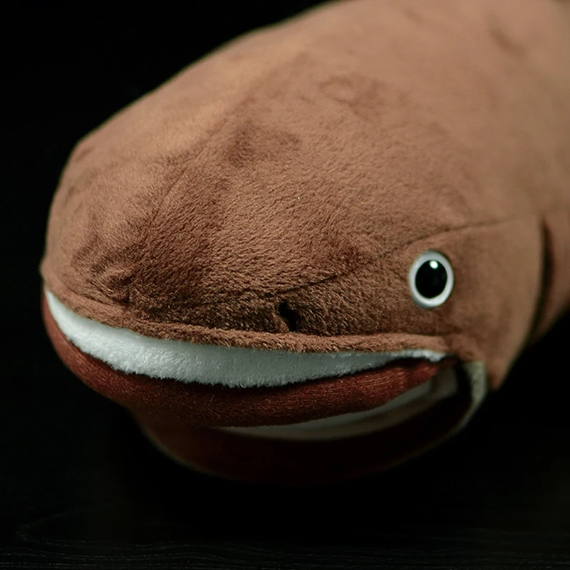 Megamouth Shark Megachasma 48cm Pelagios Cute Stuffed Plush Toy Kids Christmas Gift Simulation Fish Animal Soft Brown Soft Doll