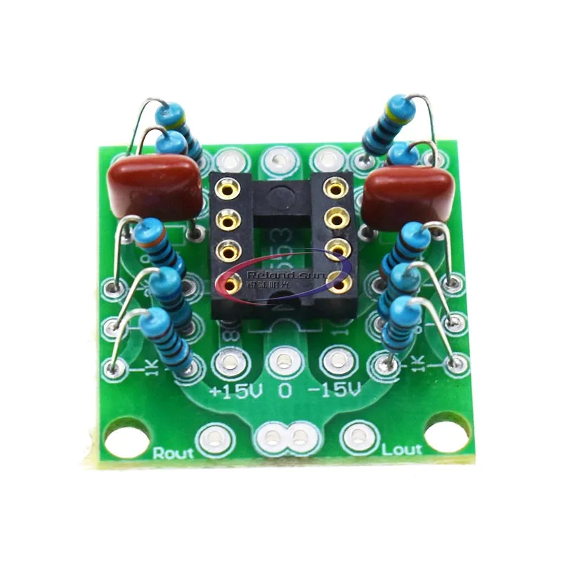 1pcs Dual OP Amp Board Preamp DC Amplification PCB for NE5532/OPA2134/OPA2604/AD826