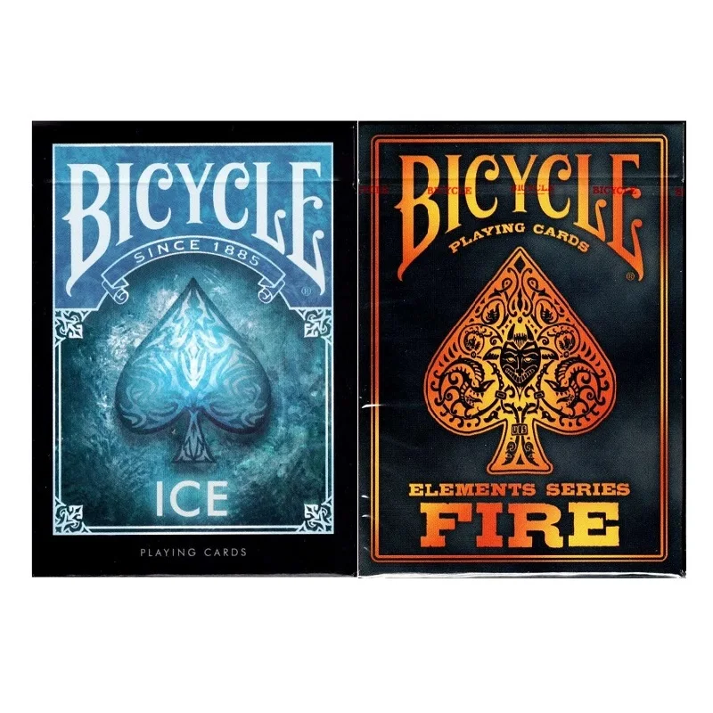 

2 Decks Bicycle Ice&Fire Element Playing Cards USPCC Collectable Poker Magic Card Games Magic Tricks Props for Magician