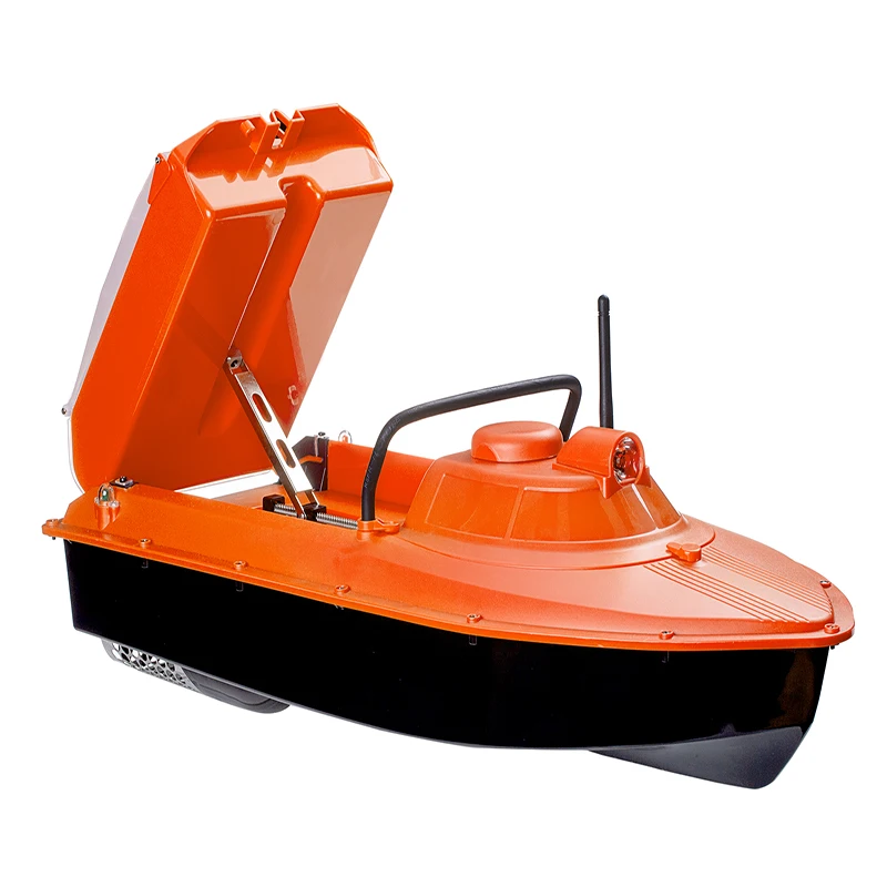 JABO2AG-20A Orange GPS Auto Navigation Bait Boat, 2.4G Store, 16 Feeding Points Display in 11 Languages, US Warehouse