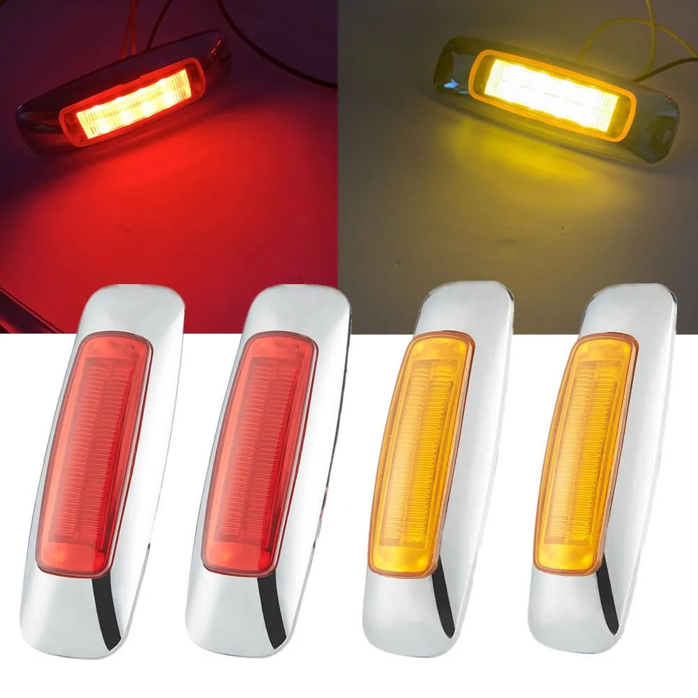 New Front Rear LED Side Marker Turn Signal Lamp Car Truck Warning Strobe Side Marker Light 12-24V 8LED Tail Light