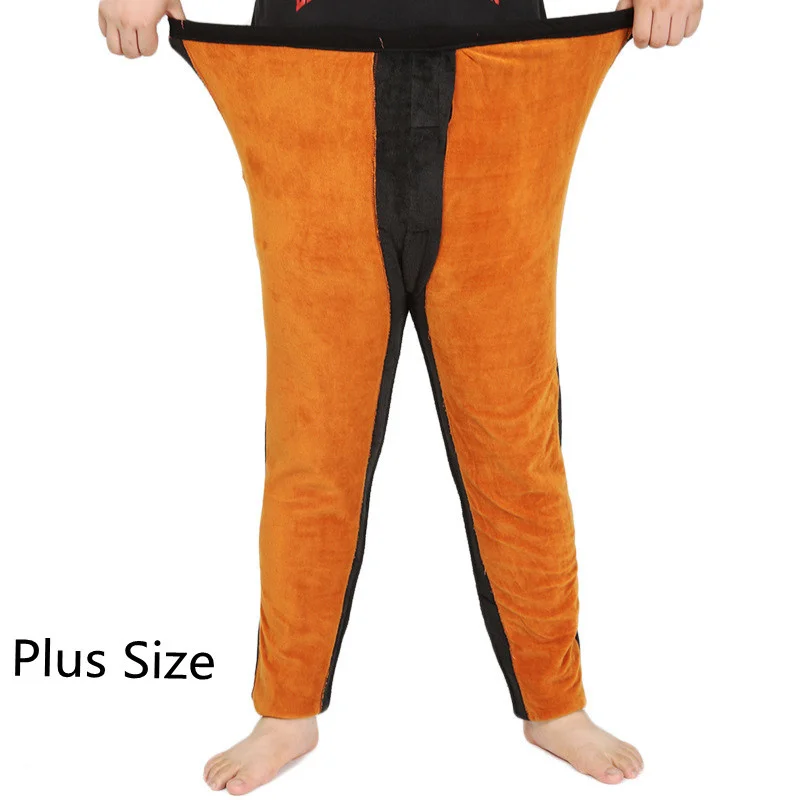 Winter Thick Plush Thermal Pants Trousers Mens Leggings Warm Underwear Bottoms Plus Size Underwears Male Man Clothing