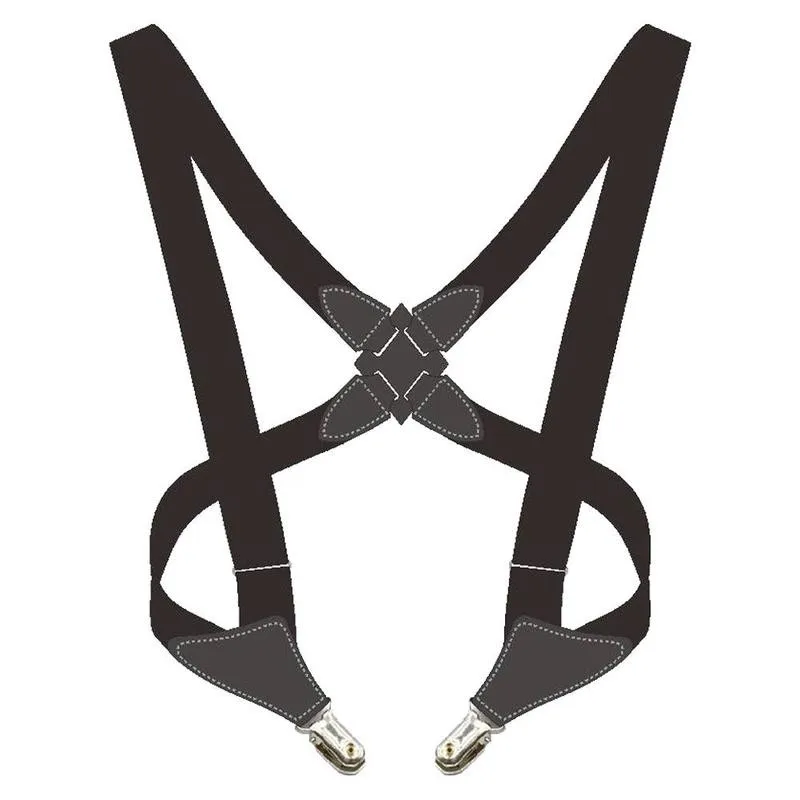 Suspender Pria Kawat Gigi Dapat Disesuaikan X Bentuk Suspender Clip-On Sabuk Tali Elastis Dewasa Suspender Aksesori Pakaian