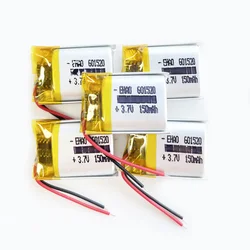 5 PCS 3.7V 150mAh Lithium Polymer LiPo Rechargeable Battery 601520 For Mp3 Headphone Recorder DVD Bluetooth Headset Smart Watch