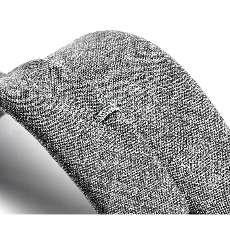 Designer Marke Luxus 7CM Grau 100% Wolle Krawatte Für Männer Hochzeit Business-Mode Anzug Kleider Krawatte Mit Geschenk Box