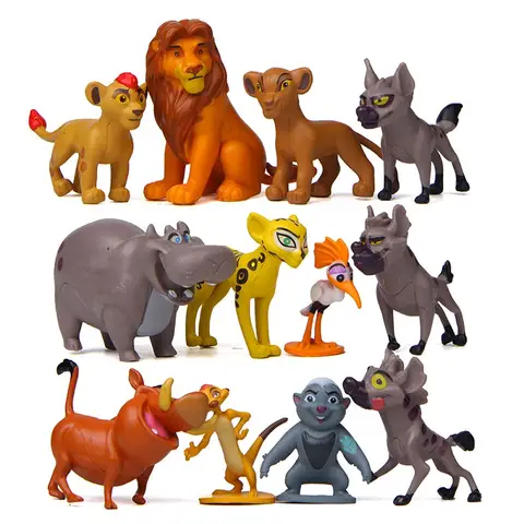 12 Teile/satz Anime Cartoon Die Lion Guard König Kion Simba PVC Hohe Qualität Action-figuren Bunga Beshte Fuli Ono Figuren Puppe spielzeug
