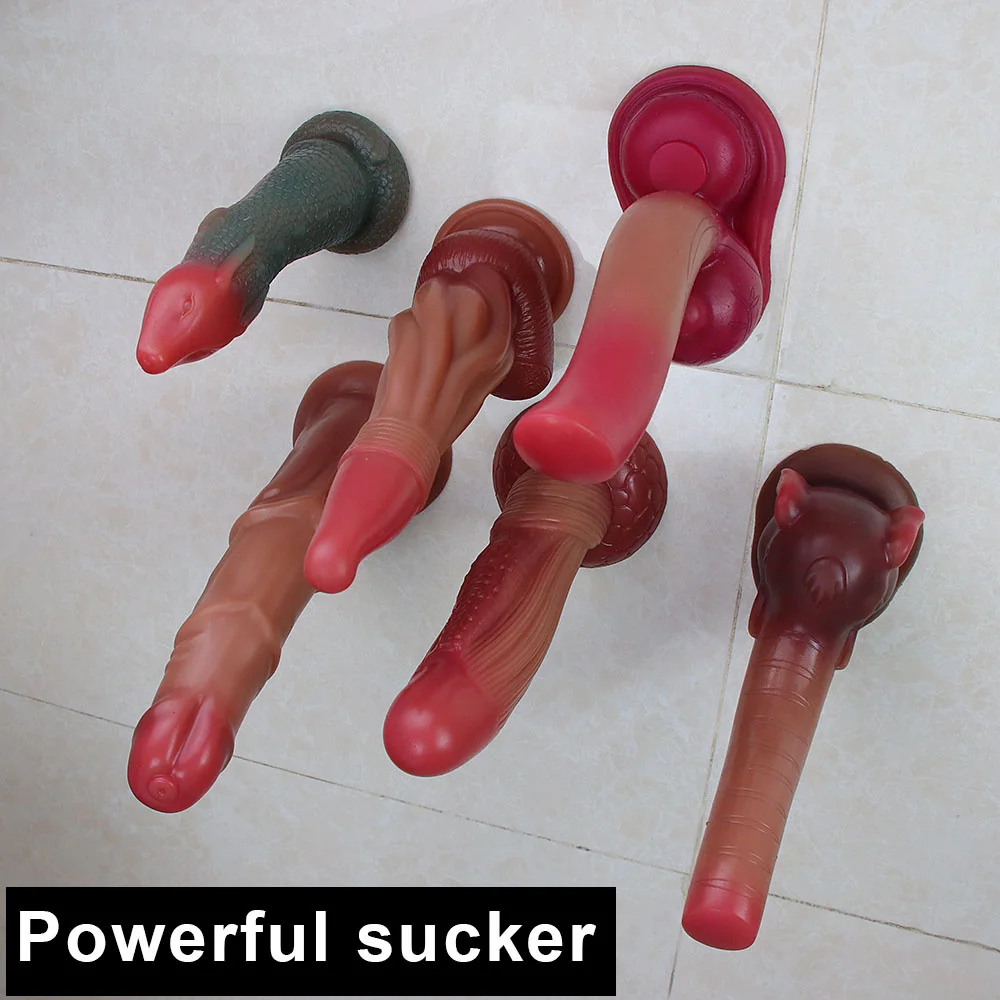 Realistic Animal Dildo Sex Toys for Women Big Dicks Silicone Material Masturbator G-spot Clitoris Stimulate Gay Anal Stimulator