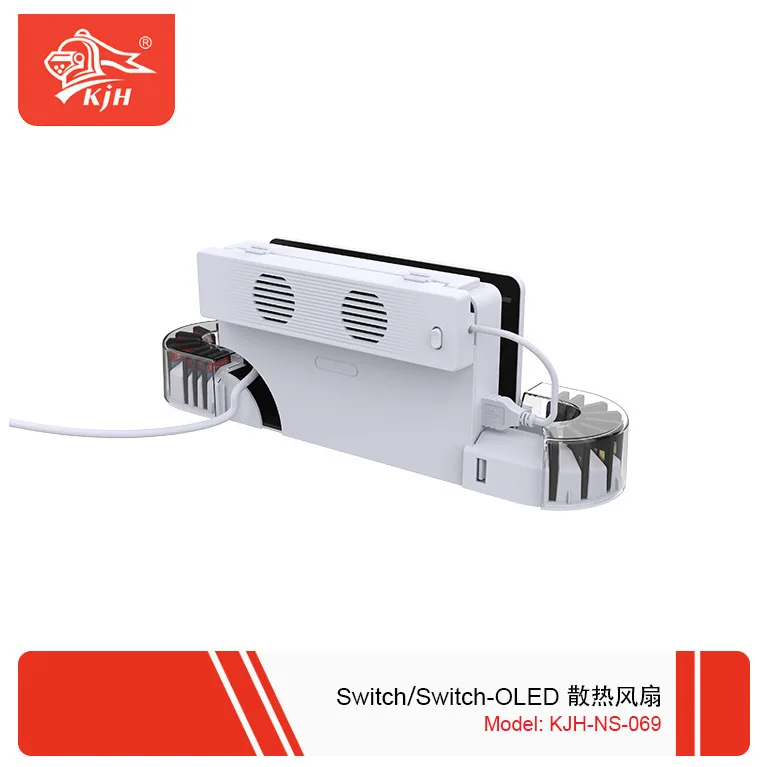 للتبديل OLED مراوح التبريد الصامت يصلح للتبديل OLED محطة الإرساء لعبة وحدة التحكم حامل المبرد برودة قاعدة