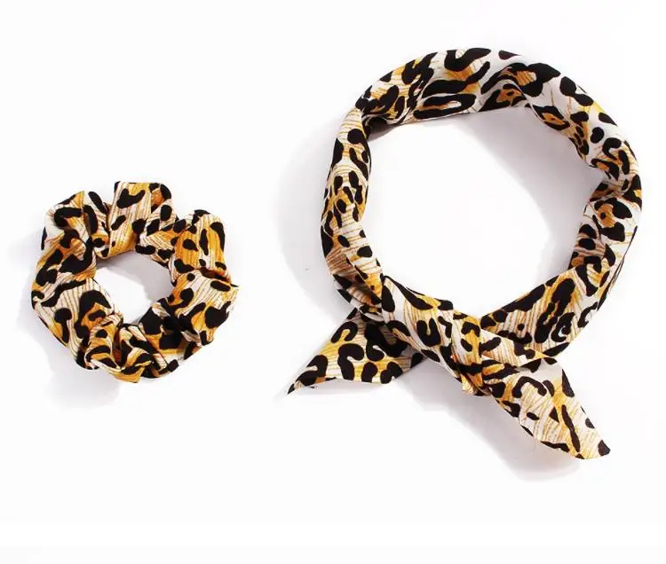 Nuova Sciarpa di colore Solido Nastri Per Capelli Delle Ragazze/Donne Della Pelle di Serpente Stampato Chiffon Della Stampa Del Leopardo del legame